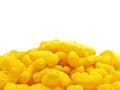 Yellow junkfood on white Royalty Free Stock Photo