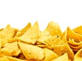 Yellow junkfood on white Royalty Free Stock Photo