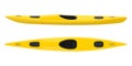 Yellow Kayak Isolated