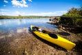 Yellow Kayak Ready to be Used Royalty Free Stock Photo