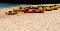 Kayaks On Beach In Lagos Portugal