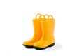 Yellow Kids Galoshes Boots Rain Rubber Shiny