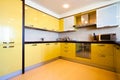 Yellow kitchen interior