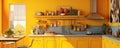 Yellow kitchen modern design inetrior