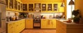 Yellow kitchen modern design inetrior