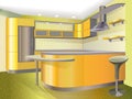 Yellow kitchen