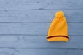 Yellow knitted cap Royalty Free Stock Photo