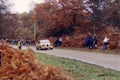 Yellow Lada Riva at The Lombard RAC Rally, Clumber Park, November 24, 1985.