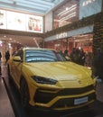 Yellow Lamborghini car