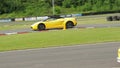 Yellow Lamborghini on race track