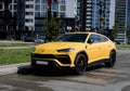 Yellow Lamborghini Urus car