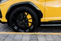 yellow Lamborghini Urus