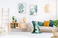 Natural green living room Royalty Free Stock Photo