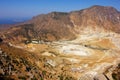 Yellow landscape of Nisyros volcano. Royalty Free Stock Photo