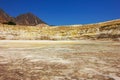 Yellow landscape of Nisyros volcano. Royalty Free Stock Photo