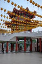 Yellow lanterns in Thean Hou temple