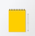 Yellow layout notebook background design book cover template, m