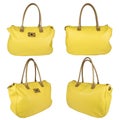 Yellow leather bag