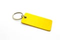 Yellow leather Keychain Royalty Free Stock Photo