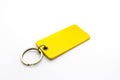 Yellow leather Keychain Royalty Free Stock Photo