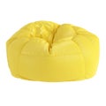 Yellow leather soft chairbag on an isolated background. 3d rendering