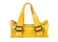 Yellow leather woman bag