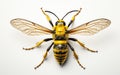 Yellow Legged Clearwing Moth insect isolated on a transparent background. Royalty Free Stock Photo