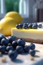 Yellow Lemon blueberry Cheesecake