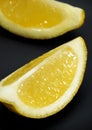 Yellow Lemon, citrus limonum, against Black Background Royalty Free Stock Photo