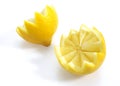 Yellow Lemon, citrus limonum against White Background Royalty Free Stock Photo