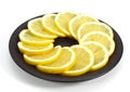 Yellow Lemon, citrus limonum against White Background Royalty Free Stock Photo