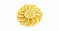 Yellow Lemon, citrus limonum against White Background Royalty Free Stock Photo