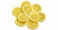 Yellow Lemon, citrus limonum against White Background Royalty Free Stock Photo