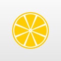 Yellow Lemon fruit icon isolated on background. Modern simple flat vegetarian sign. Food, internet