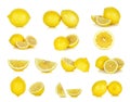 Yellow Lemon isolated on the white background