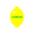 Yellow lemon vector icon illustration isolated on white background. Lemon icon eps. Lemon icon clip art Royalty Free Stock Photo