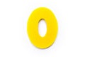 Yellow Letter O or Zero