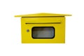 Yellow letterbox.