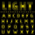 Yellow light alphabet