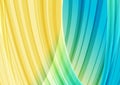 Yellow and light blue strips curved background