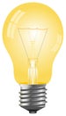 Yellow light bulb Royalty Free Stock Photo