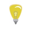 Yellow light bulb icon genius idea