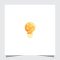 Yellow light bulb Technology logo template art energy power electricity idea concept Royalty Free Stock Photo