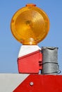 Yellow light at the road crossing Royalty Free Stock Photo