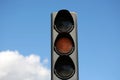 Yellow light-signal of traffic light Royalty Free Stock Photo