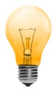 Yellow Lightbulb isolated Royalty Free Stock Photo