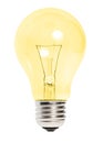 Yellow Lightbulb isolated Royalty Free Stock Photo