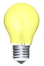 Yellow Lightbulb isolated Royalty Free Stock Photo