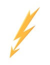 Yellow lightning icon concept