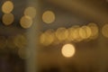 Yellow lights bokeh texture. Christmas lights blured .Smooth backgrounds, brightly glowing lights and evening glory, evening Royalty Free Stock Photo